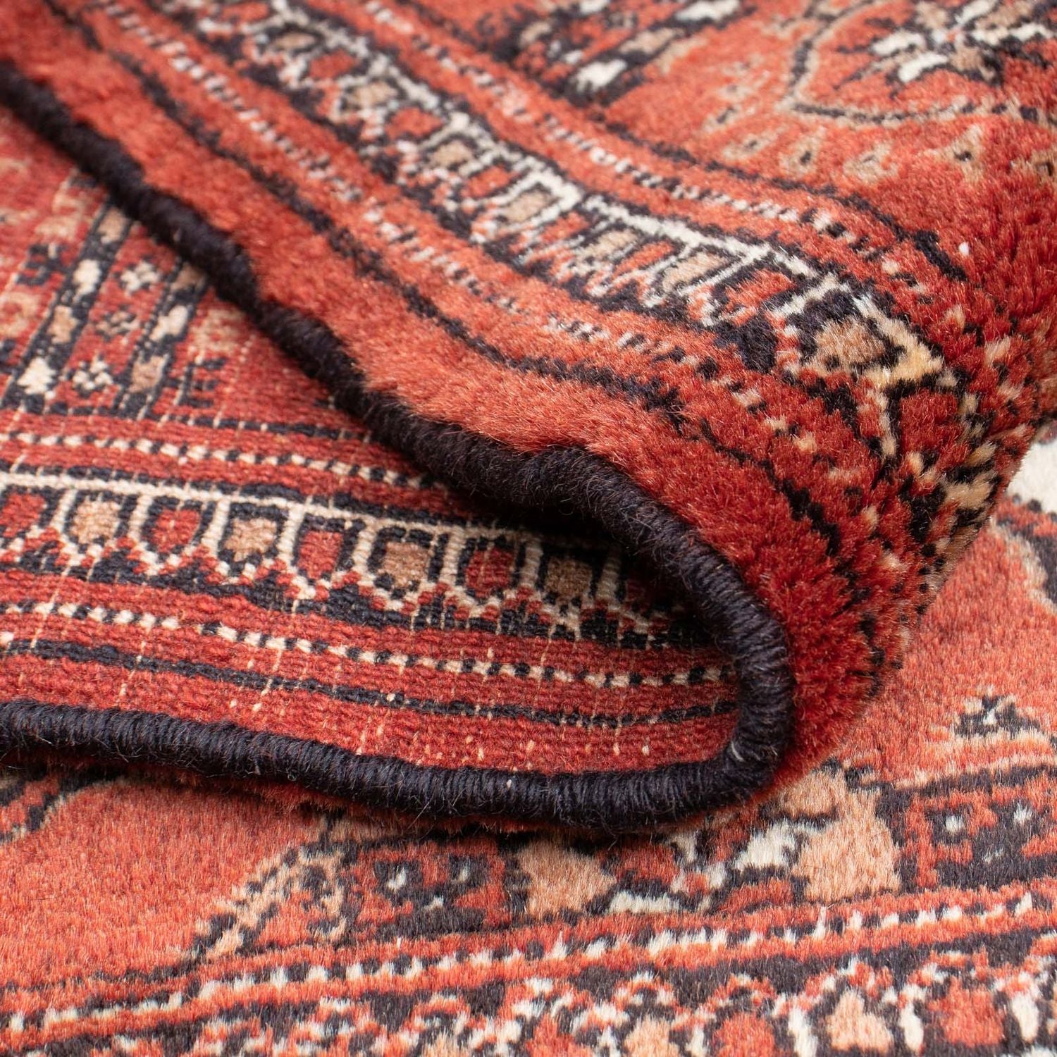 Tapis Belutsch - 143 x 121 cm - rouge foncé