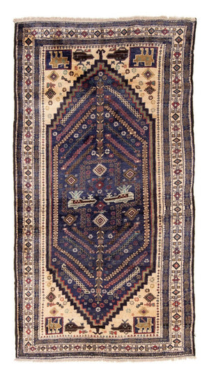Tapis de couloir Tapis Belutsch - 211 x 112 cm - bleu foncé