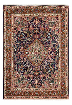 Tapis persan - Tabriz - Royal - 300 x 202 cm - bleu foncé