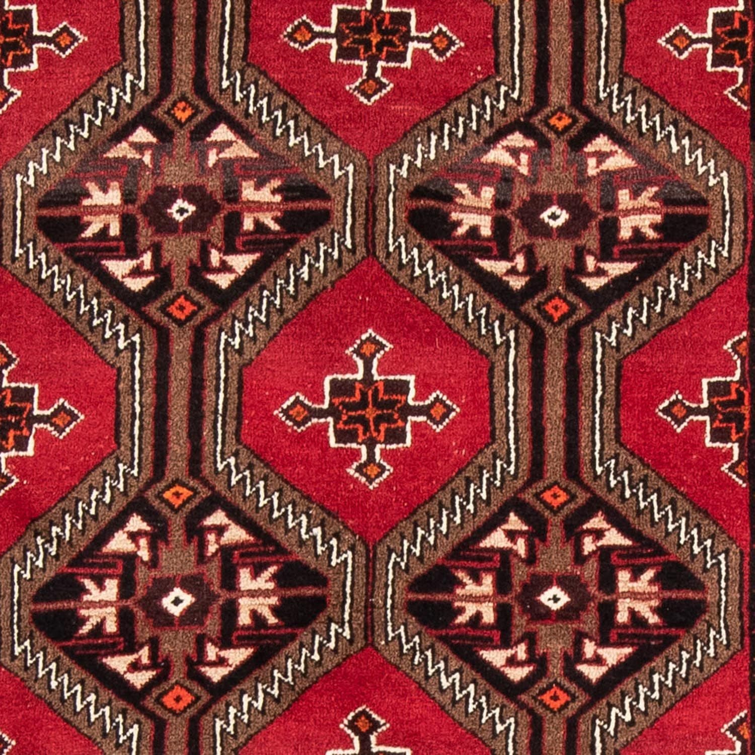 Tapis de couloir Tapis Belutsch - 194 x 100 cm - rouge