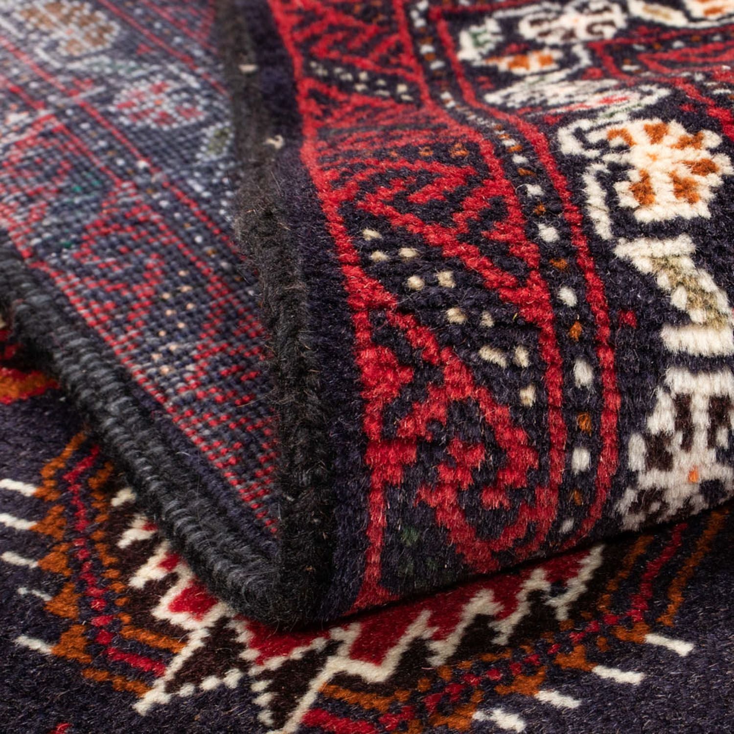 Tapis de couloir Tapis Belutsch - 196 x 110 cm - bleu foncé