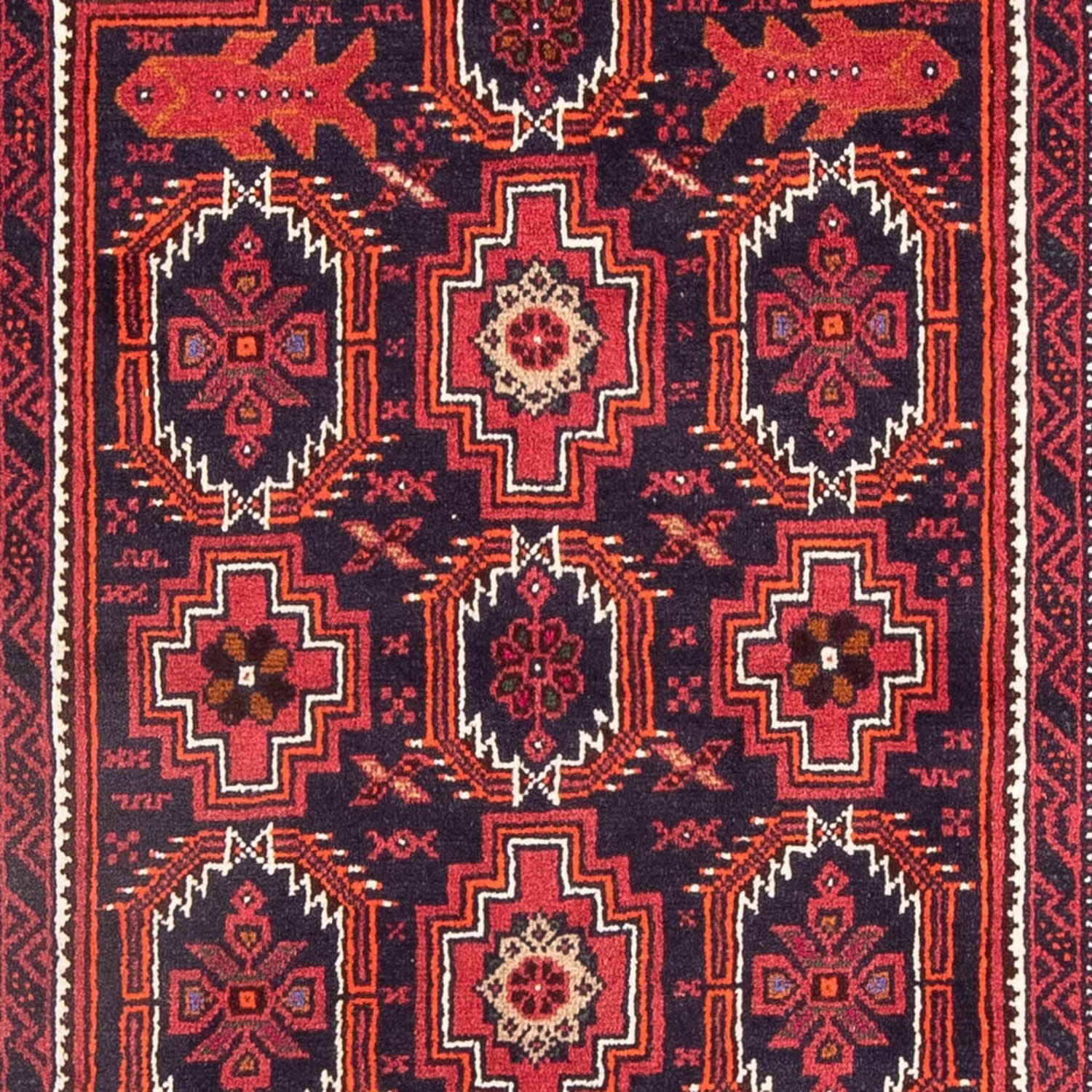 Belutsch Teppich 195 x 106 cm - rot