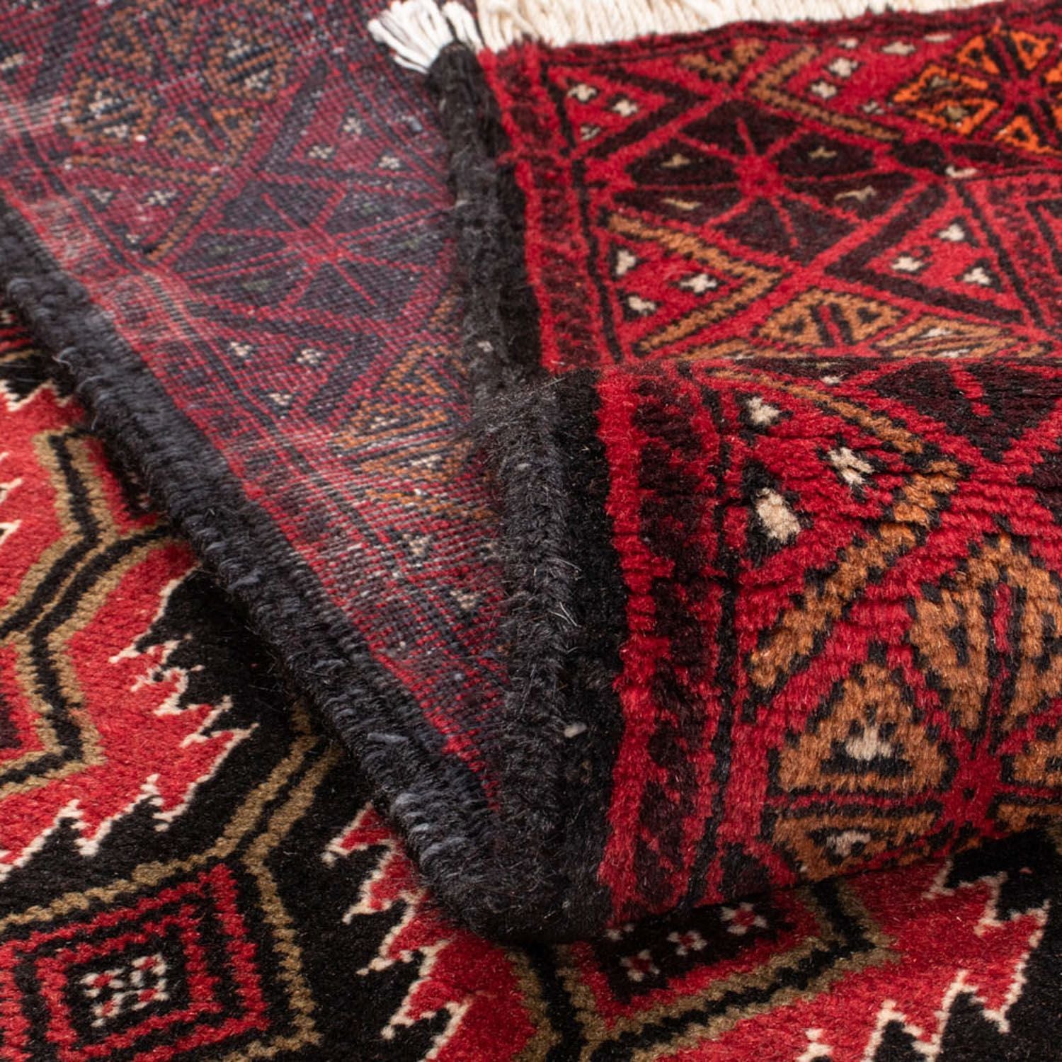 Tapis de couloir Tapis Belutsch - 219 x 110 cm - rouge foncé