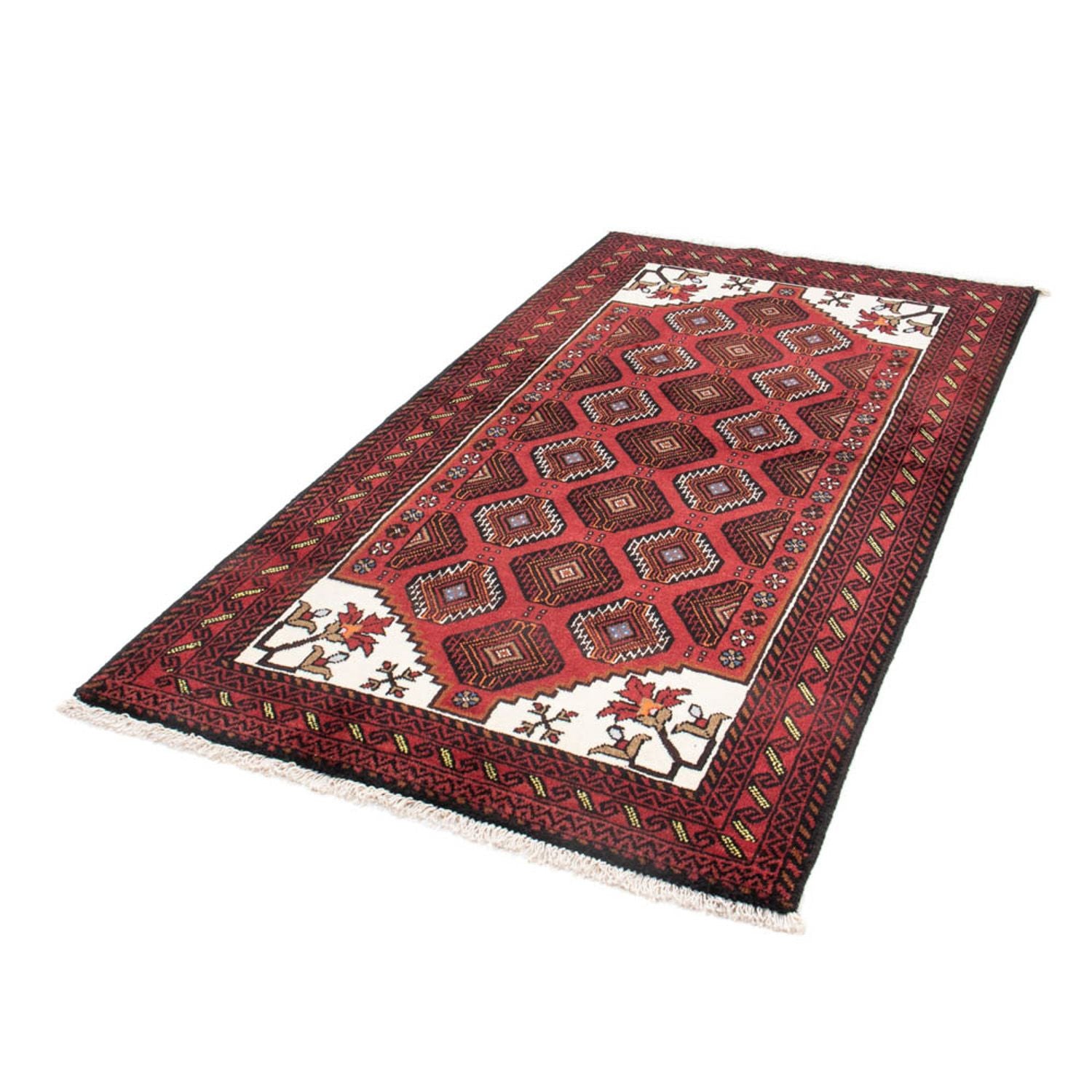 Tapis de couloir Tapis Belutsch - 194 x 102 cm - rouge