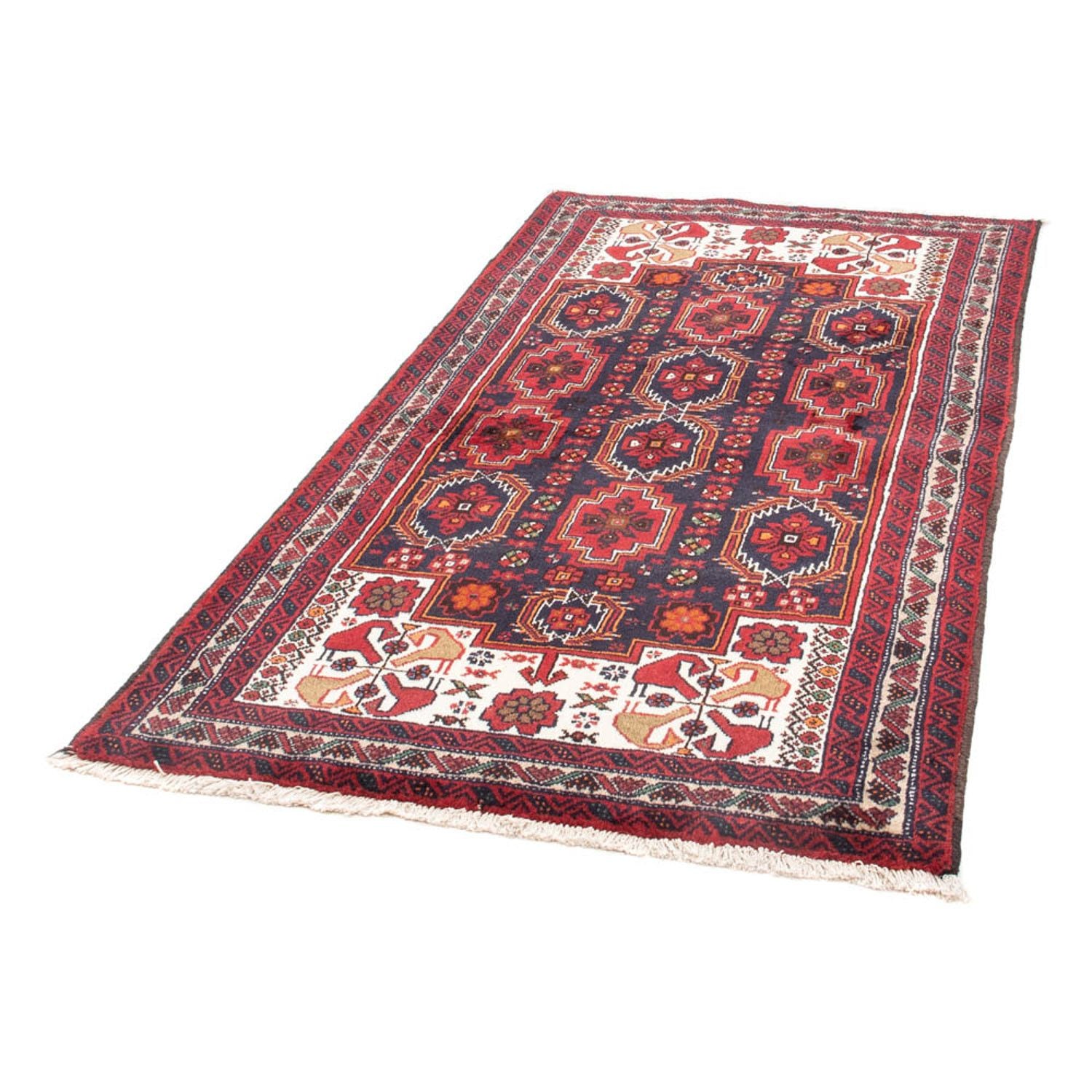 Tapis de couloir Tapis Belutsch - 181 x 101 cm - bleu foncé