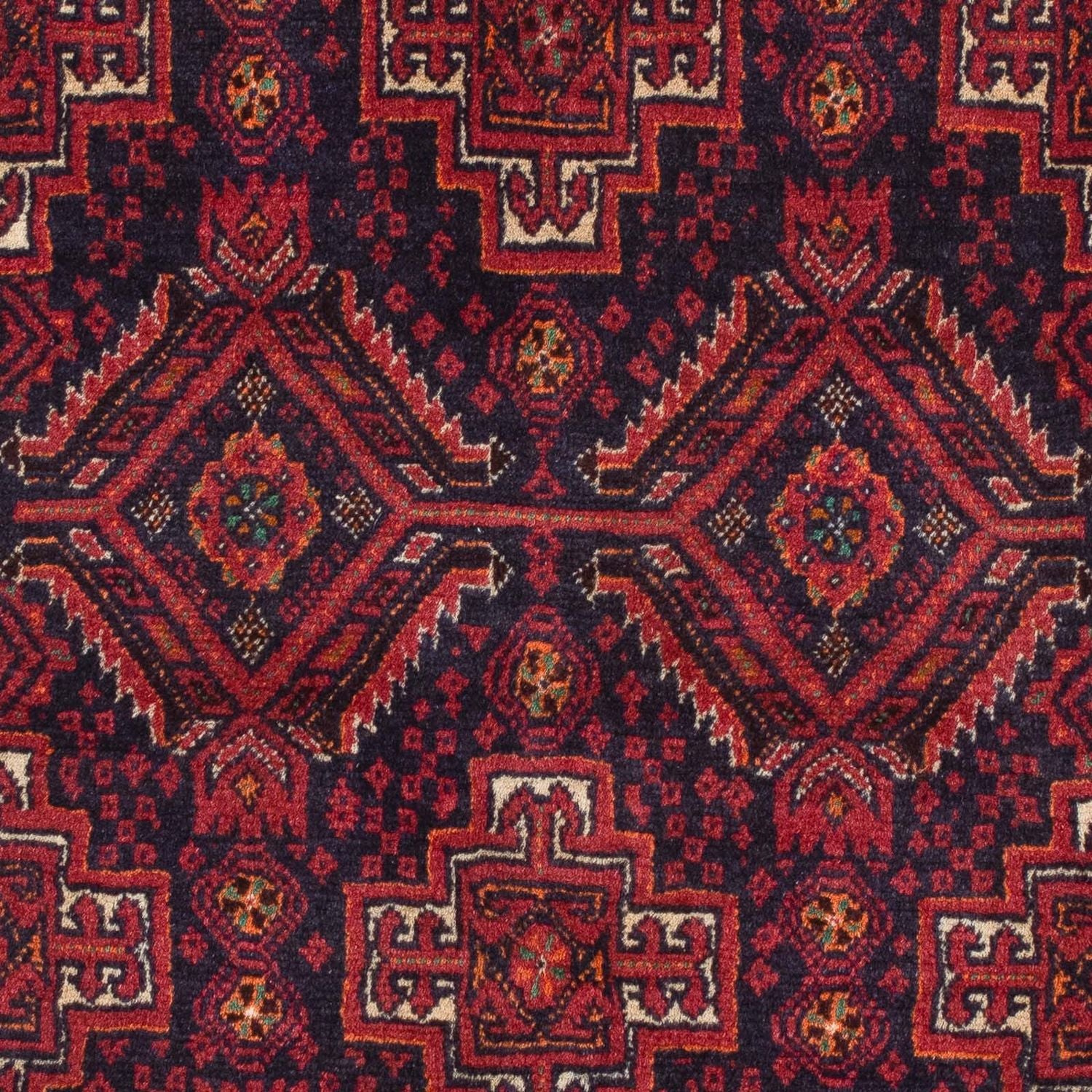 Tapis Belutsch - 169 x 136 cm - rouge foncé