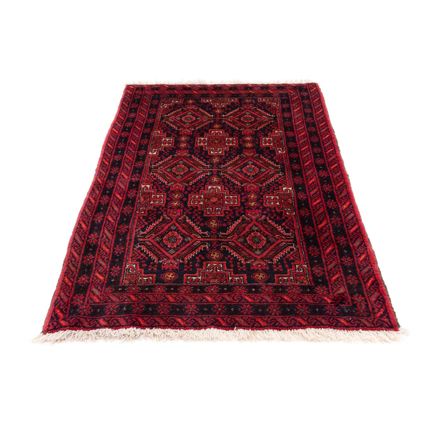 Tapis Belutsch - 169 x 136 cm - rouge foncé