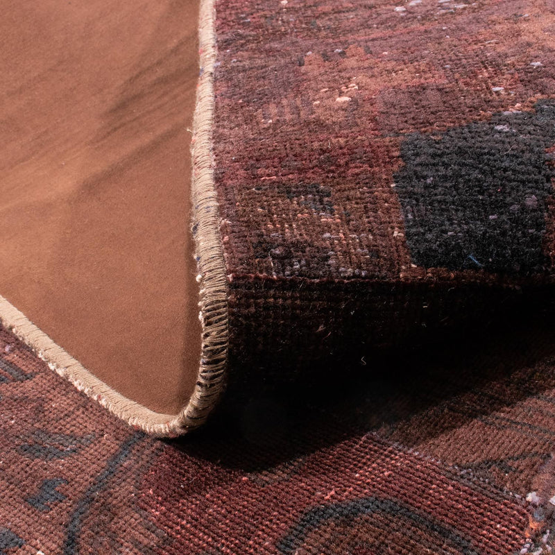 Tapis patchwork - 233 x 195 cm - marron foncé