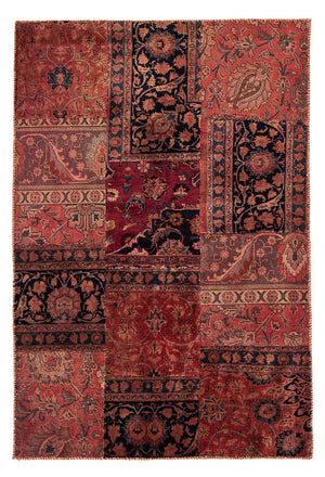 Tapis patchwork - 207 x 135 cm - multicolore