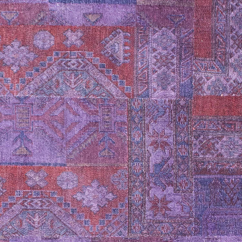 Tapis patchwork - 299 x 239 cm - violet