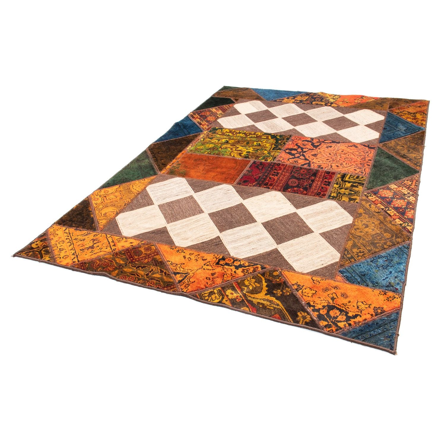 Tapis patchwork - 229 x 163 cm - multicolore