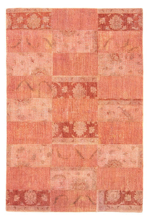 Tapis patchwork - 270 x 181 cm - rouge clair