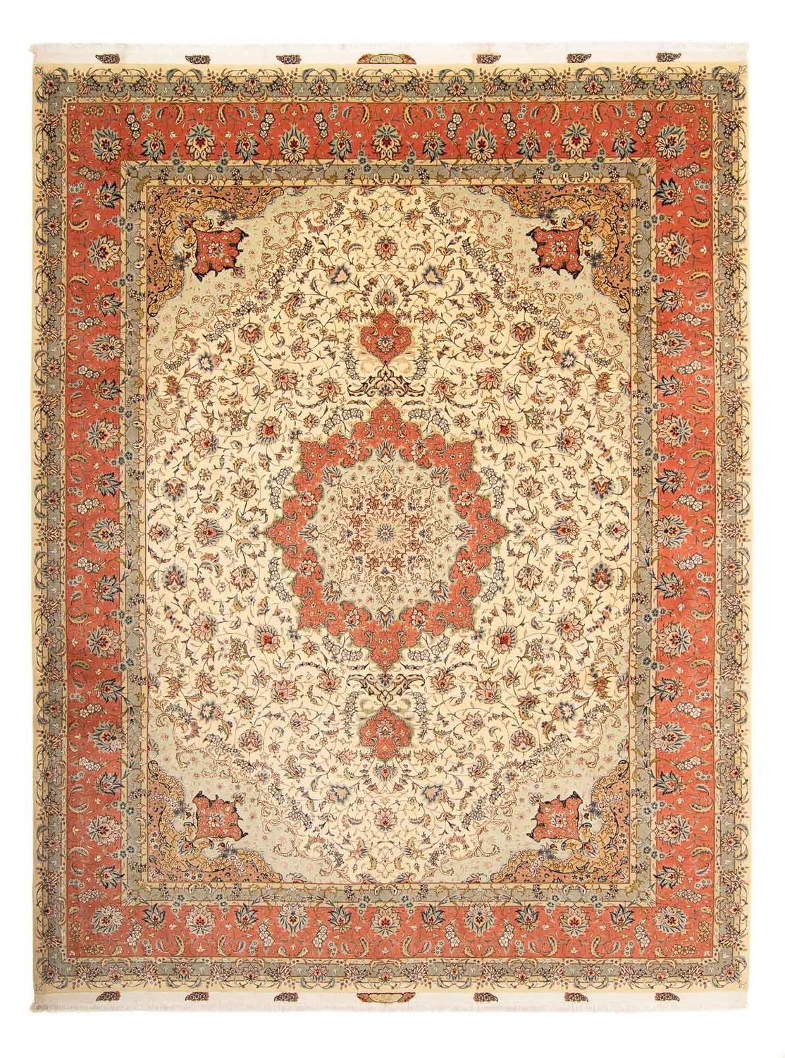 Tapis persan - Tabriz - Royal - 387 x 307 cm - marron
