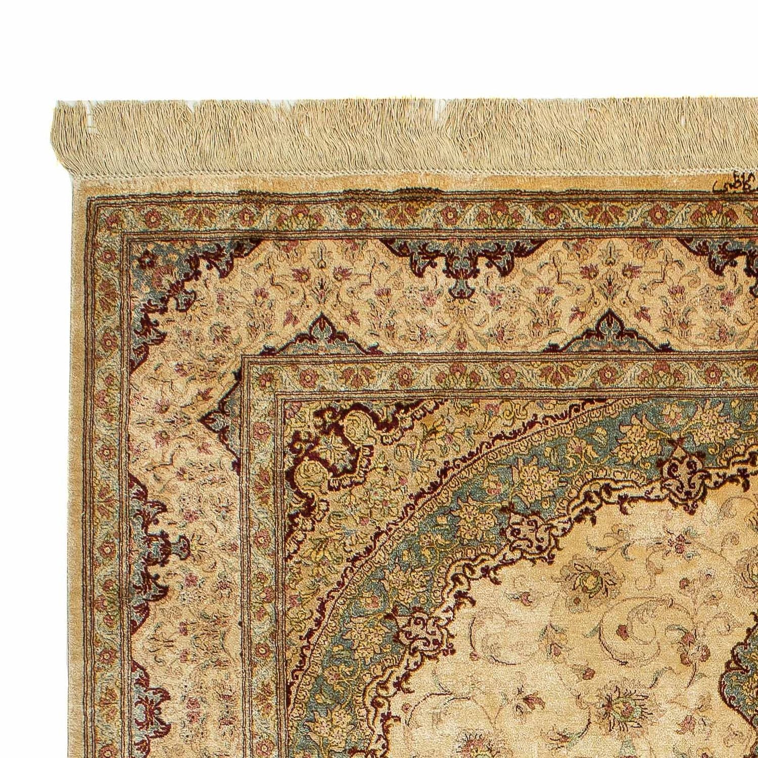 Tapis en soie - Ghom soie - Premium - 197 x 131 cm - beige