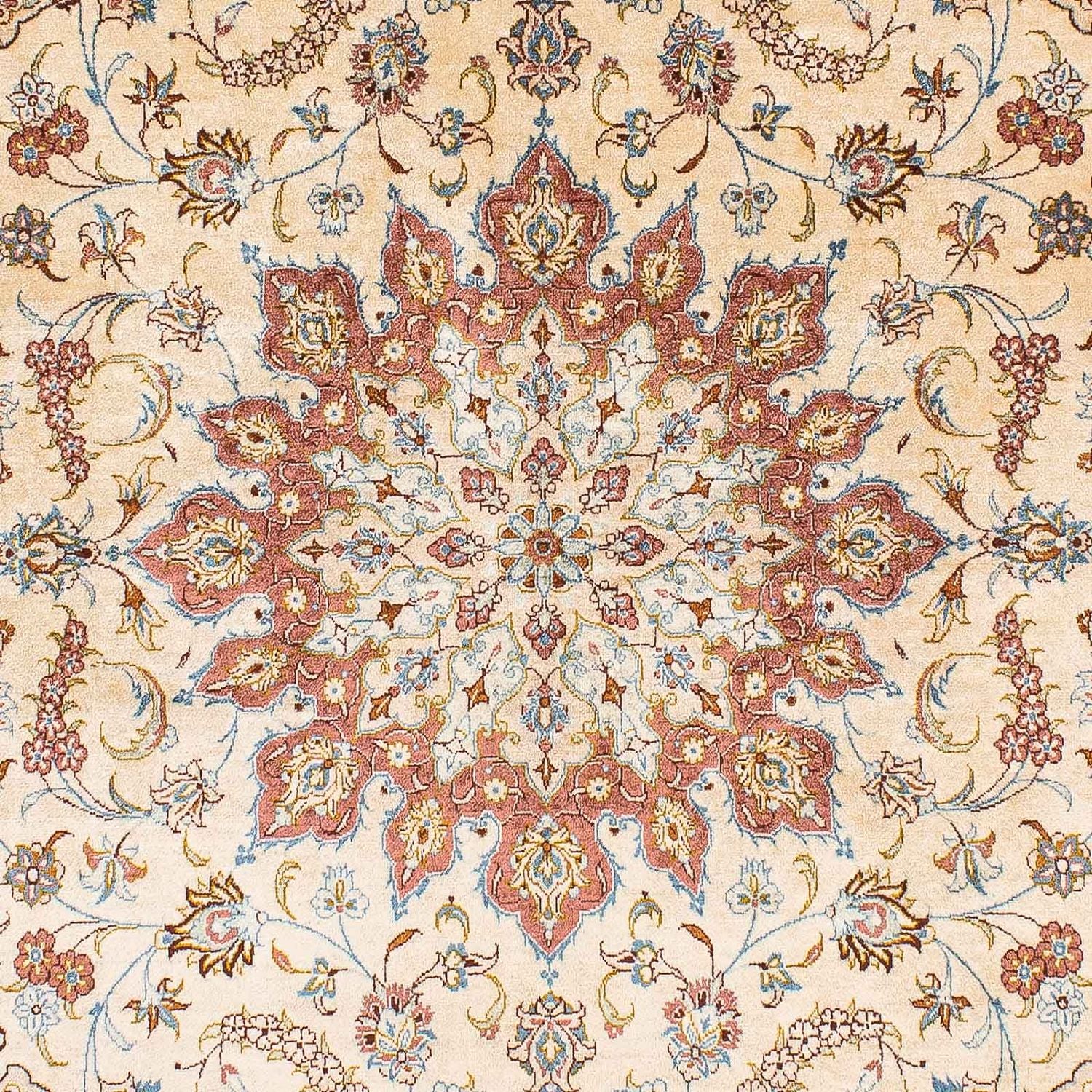 Tapis en soie - Ghom soie - Premium - 200 x 128 cm - beige