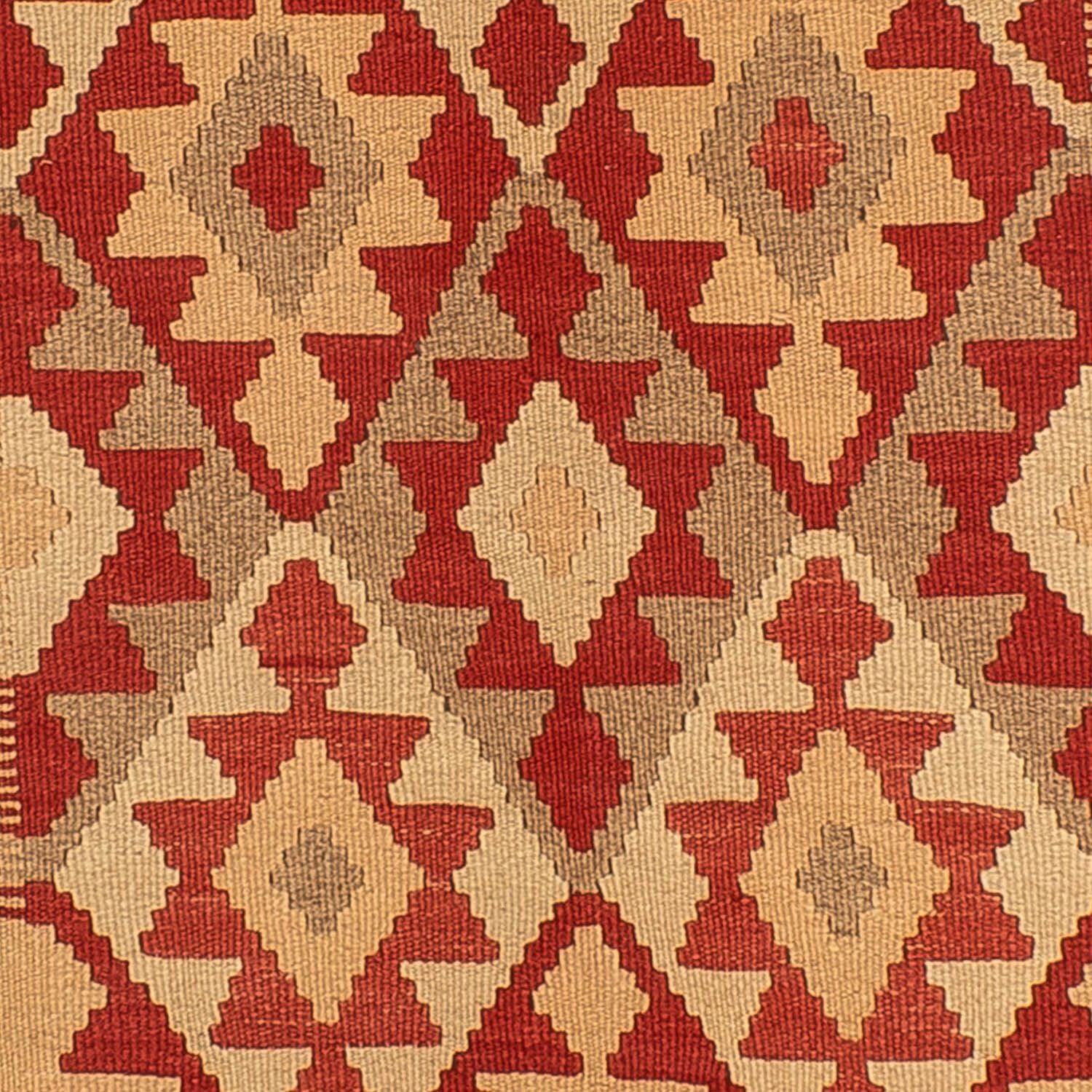Tapis Kelim - Oriental - 198 x 146 cm - rouge foncé