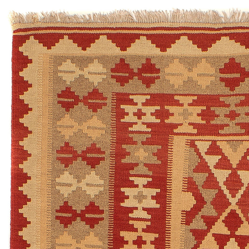 Tapis Kelim - Oriental - 198 x 146 cm - rouge foncé