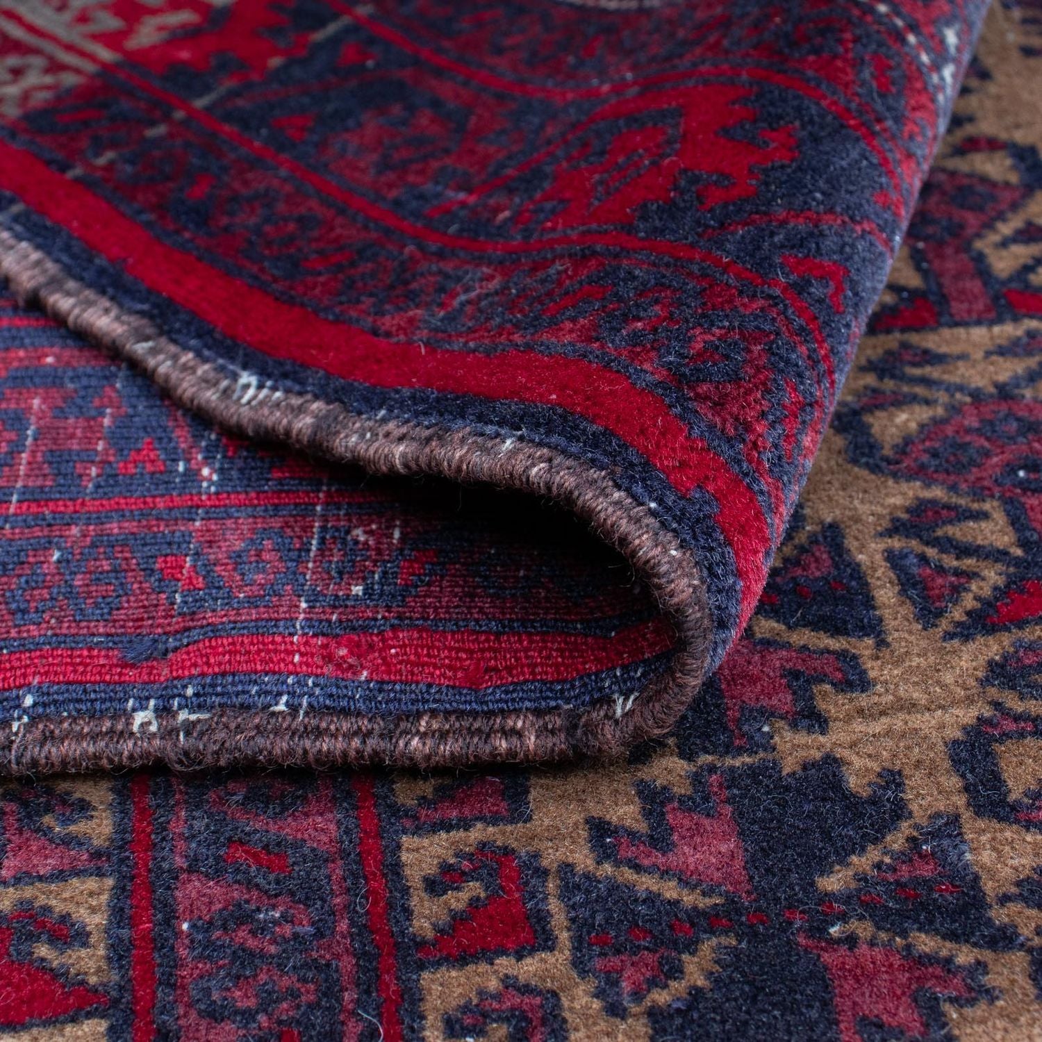 Tapis Belutsch - 125 x 92 cm - rouge foncé