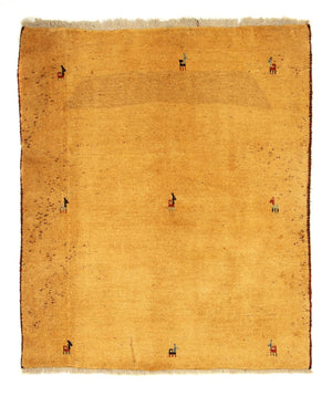 Tapis Gabbeh - Persan - 170 x 137 cm - or