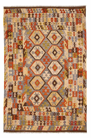 Tapis Kelim - Splash - 300 x 200 cm - multicolore