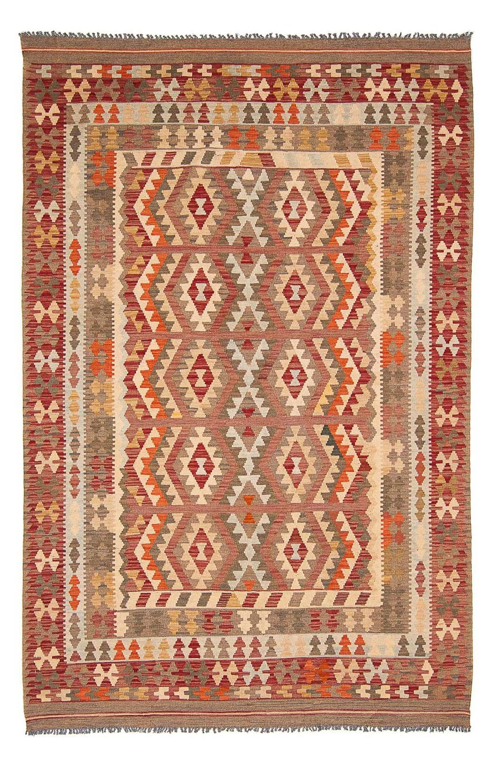 Tapis Kelim - Splash - 296 x 205 cm - multicolore