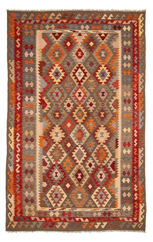 Tapis Kelim - Splash - 291 x 196 cm - multicolore