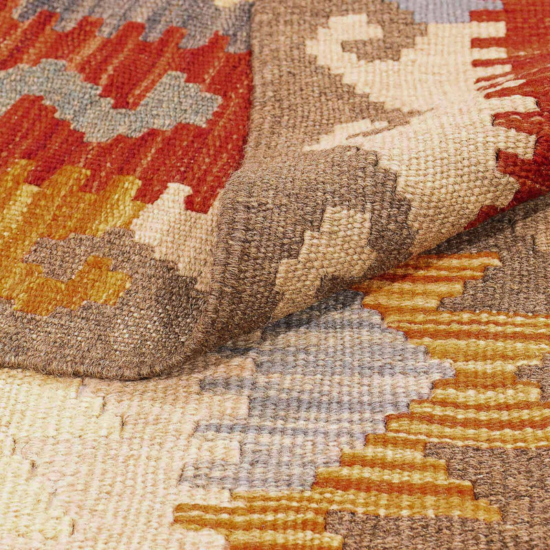 Tapis Kelim - Splash - 291 x 196 cm - multicolore