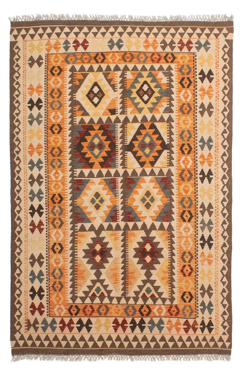 Tapis Kelim - Splash - 201 x 143 cm - multicolore