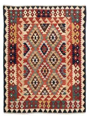 Tapis Kelim - Splash - 189 x 157 cm - multicolore