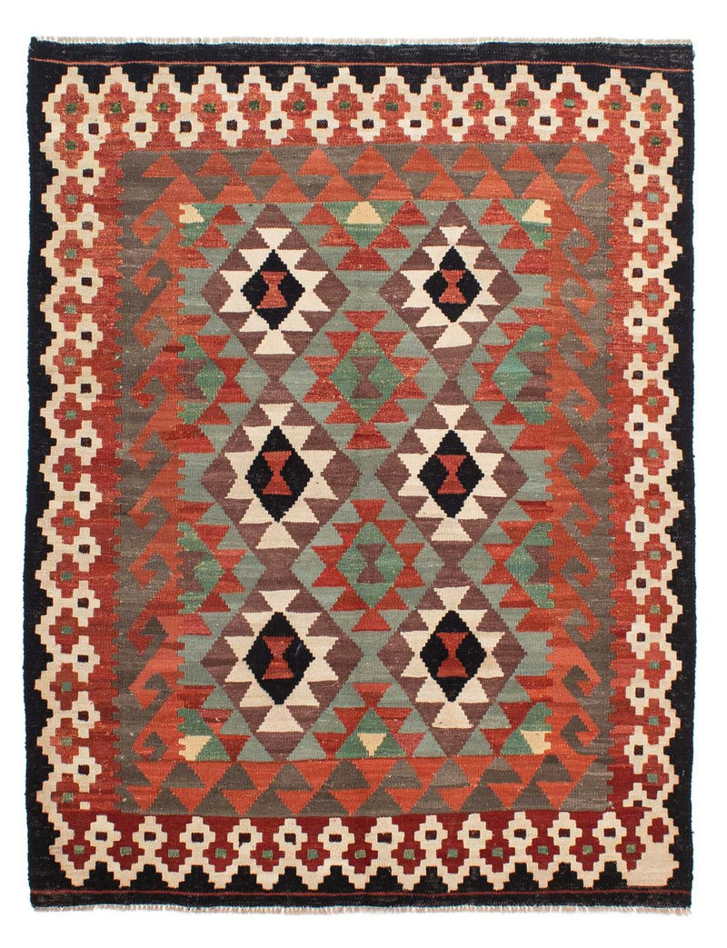 Tapis Kelim - Splash - 196 x 149 cm - multicolore