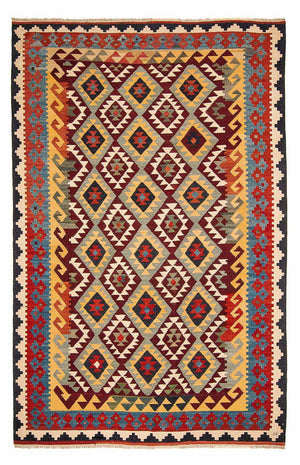 Tapis Kelim - Splash - 302 x 205 cm - multicolore