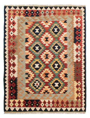 Tapis Kelim - Splash - 189 x 152 cm - multicolore