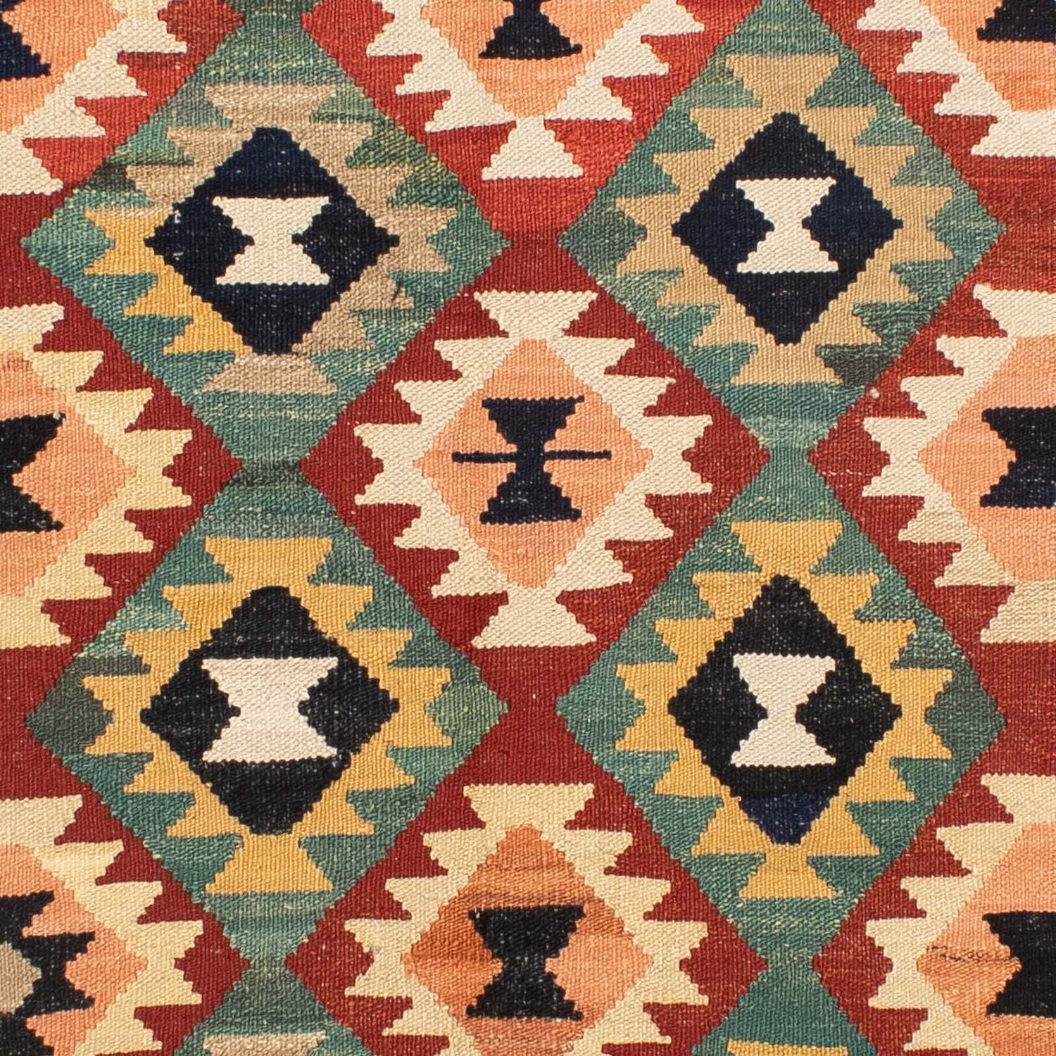 Tapis Kelim - Splash - 189 x 152 cm - multicolore