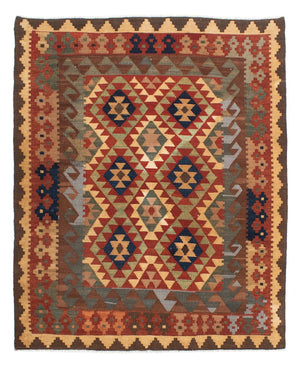 Tapis Kelim - Splash - 193 x 158 cm - multicolore