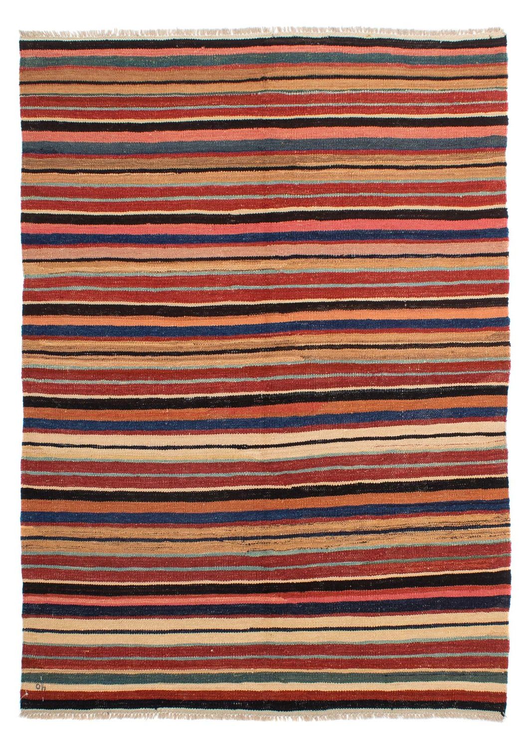 Tapis Kelim - Splash - 204 x 145 cm - multicolore