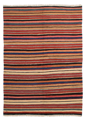 Tapis Kelim - Splash - 204 x 145 cm - multicolore