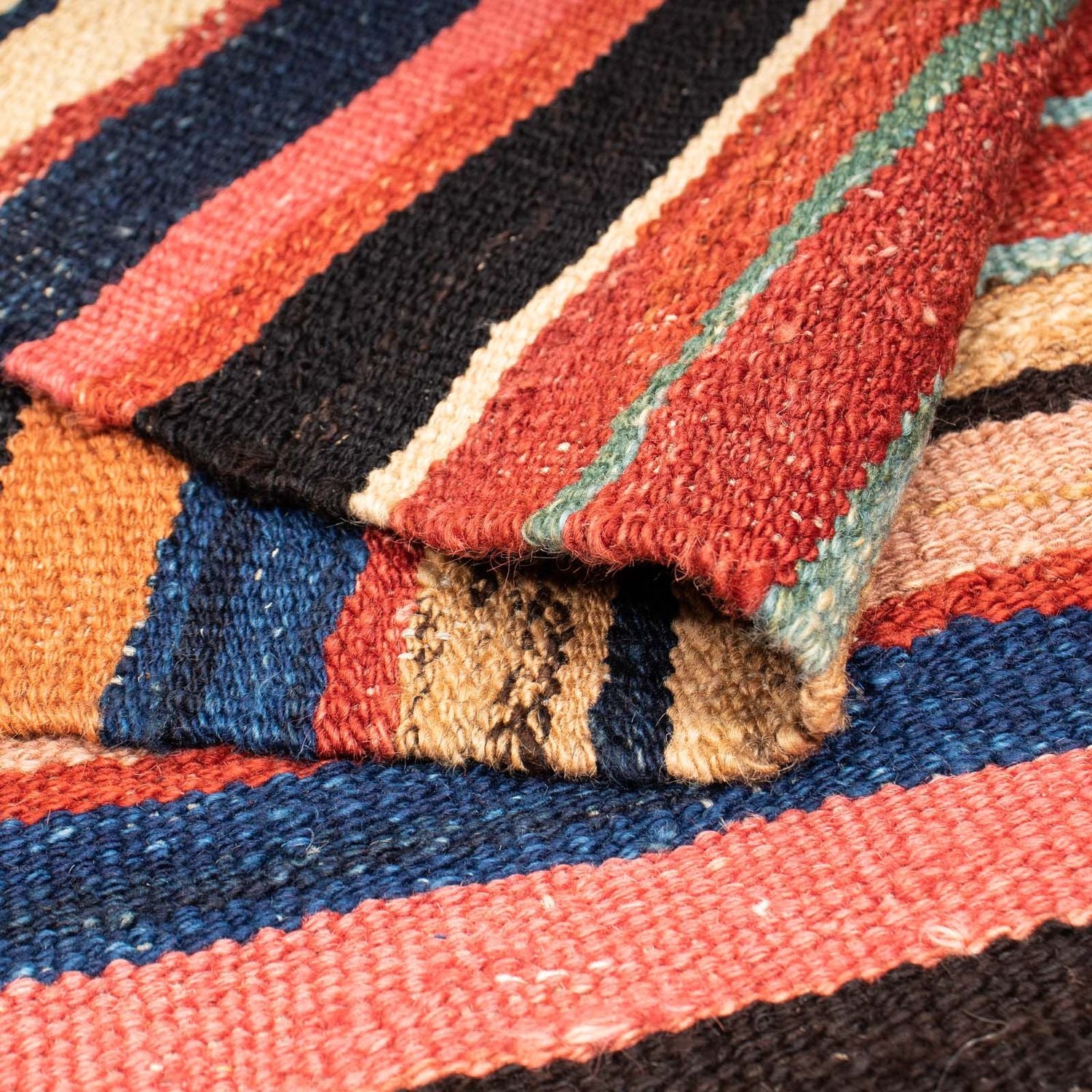 Tapis Kelim - Splash - 204 x 145 cm - multicolore
