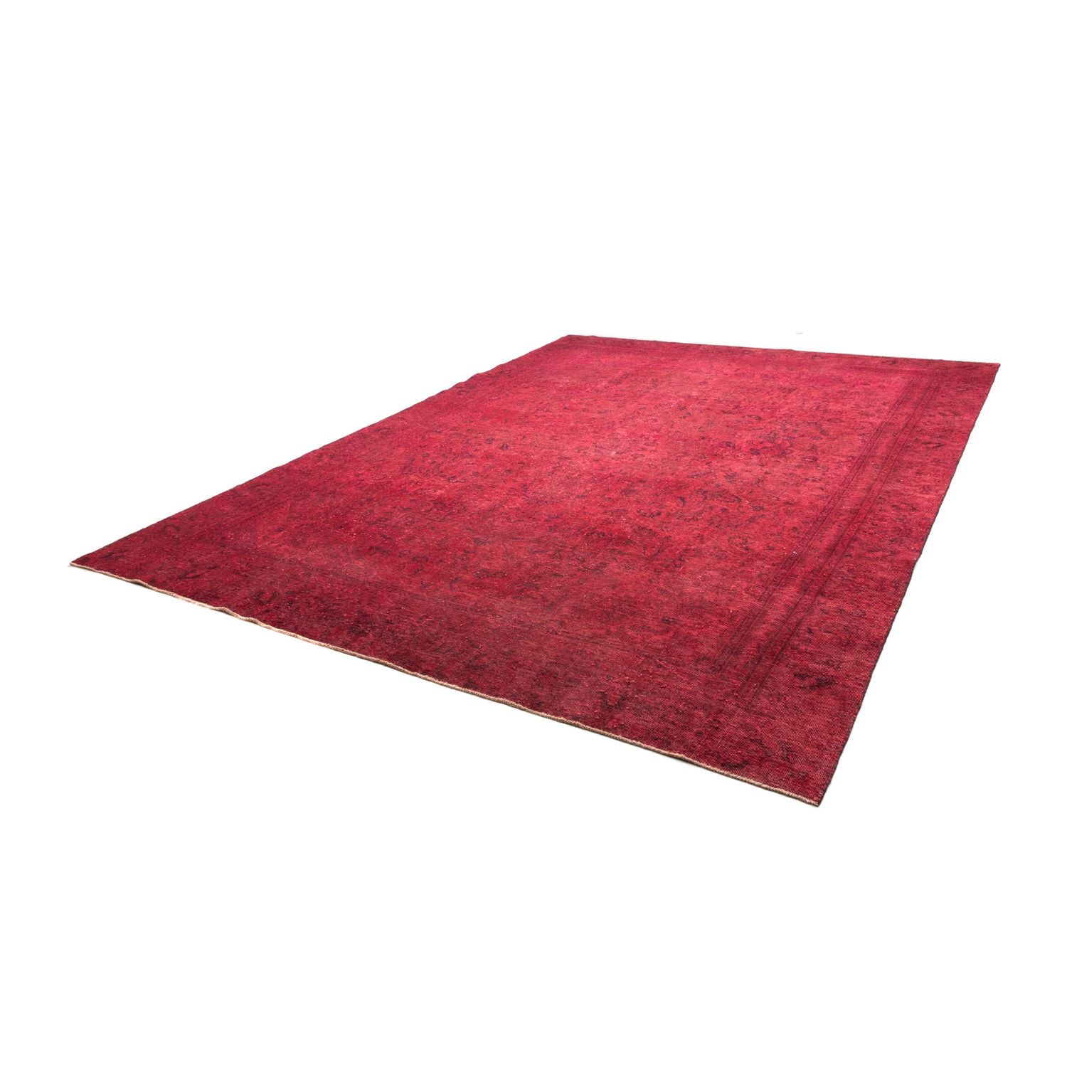 Tapis vintage - 344 x 259 cm - rouge foncé