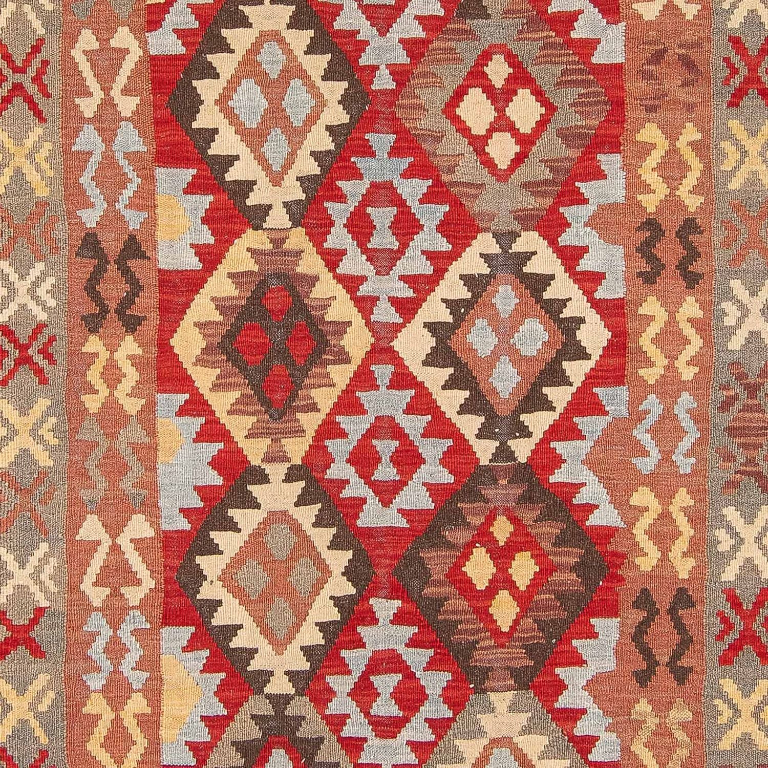 Tapis Kelim - Splash - 292 x 193 cm - multicolore