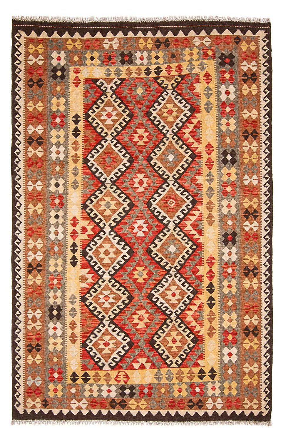 Tapis Kelim - Splash - 293 x 200 cm - multicolore