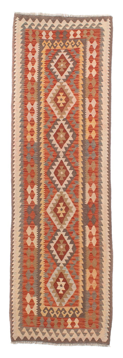 Tapis de couloir Tapis Kelim - Splash - 310 x 97 cm - rouille