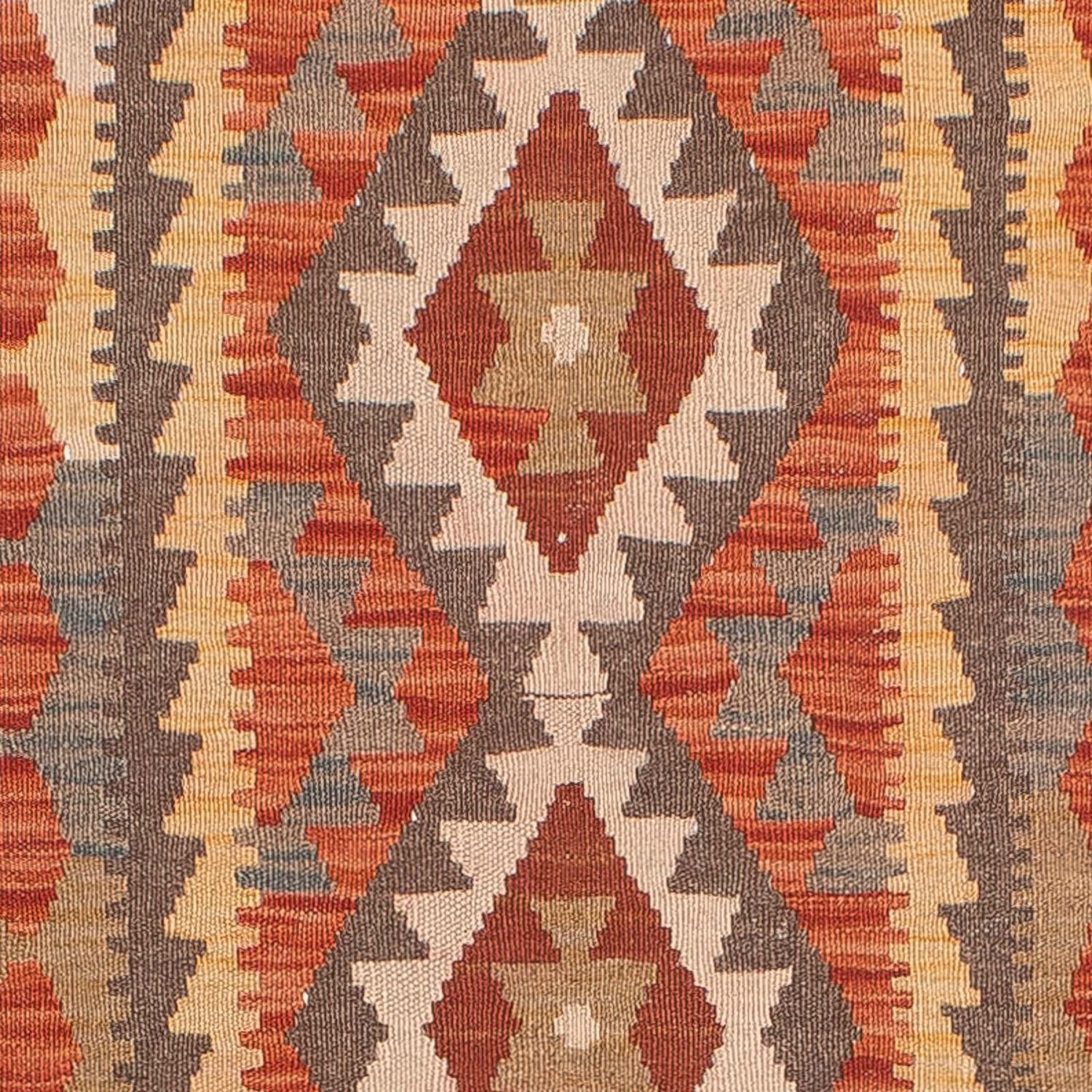 Tapis de couloir Tapis Kelim - Splash - 310 x 97 cm - rouille