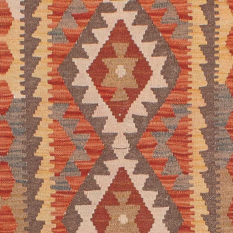 Tapis de couloir Tapis Kelim - Splash - 310 x 97 cm - rouille