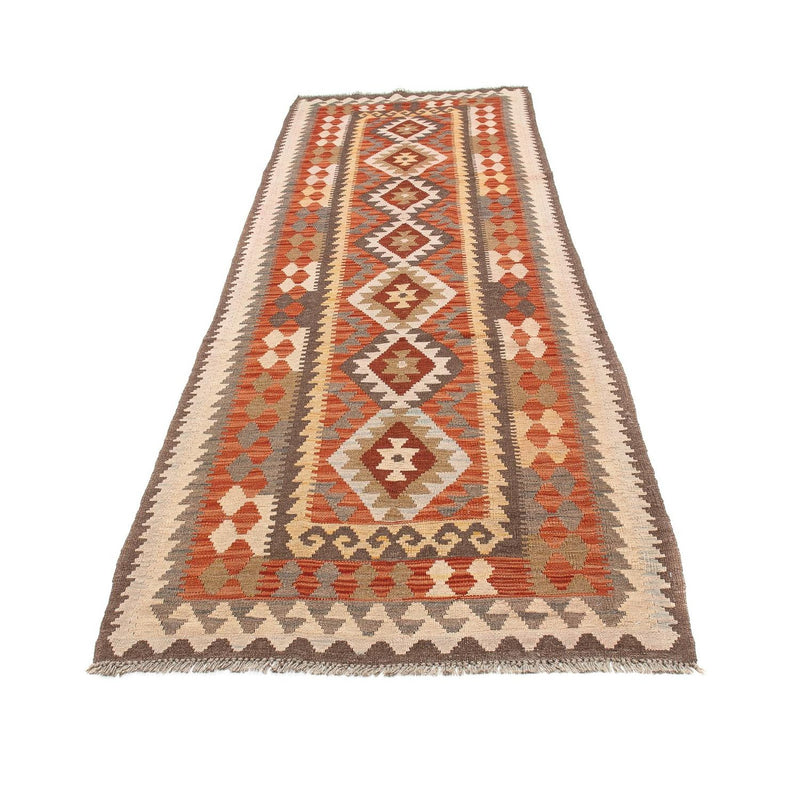 Tapis de couloir Tapis Kelim - Splash - 310 x 97 cm - rouille
