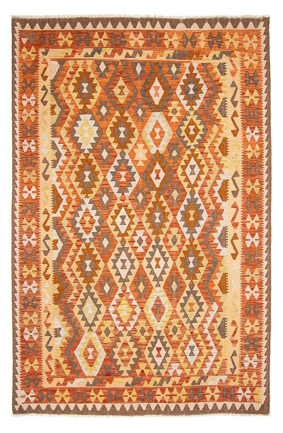 Tapis Kelim - Splash - 292 x 200 cm - multicolore