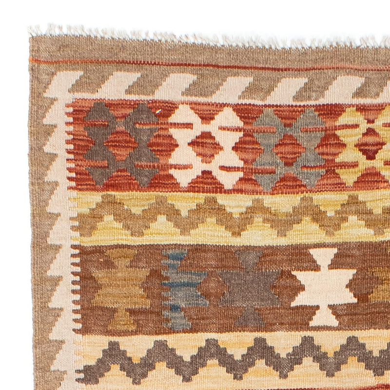 Tapis de couloir Tapis Kelim - Oriental - 200 x 92 cm - marron clair