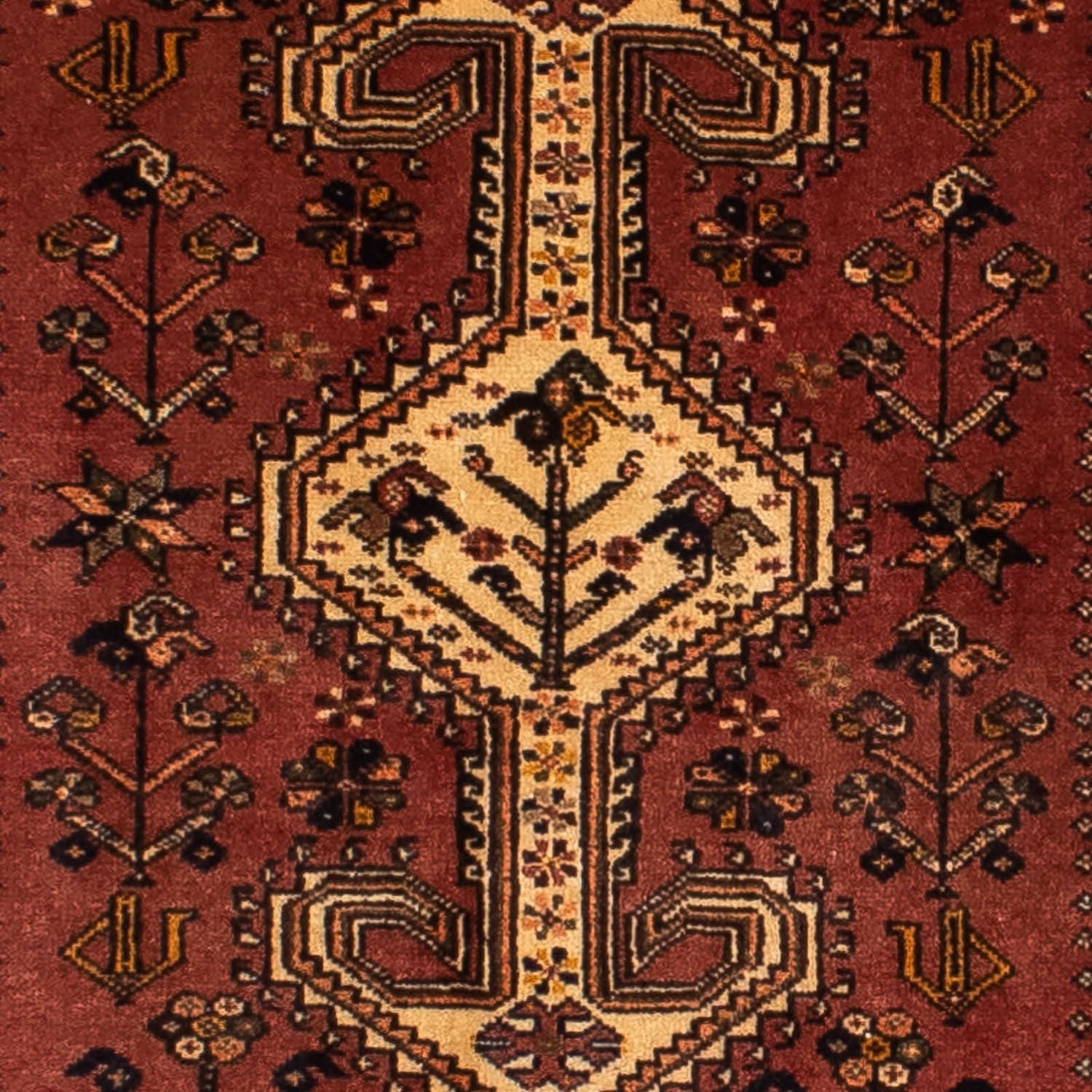 Tapis de couloir Tapis persan - Nomadic - 394 x 93 cm - marron