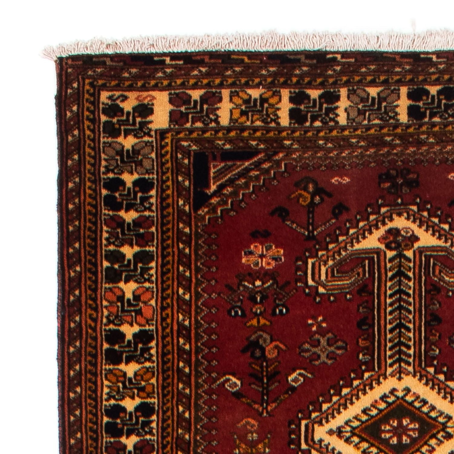 Tapis de couloir Tapis persan - Nomadic - 394 x 93 cm - marron