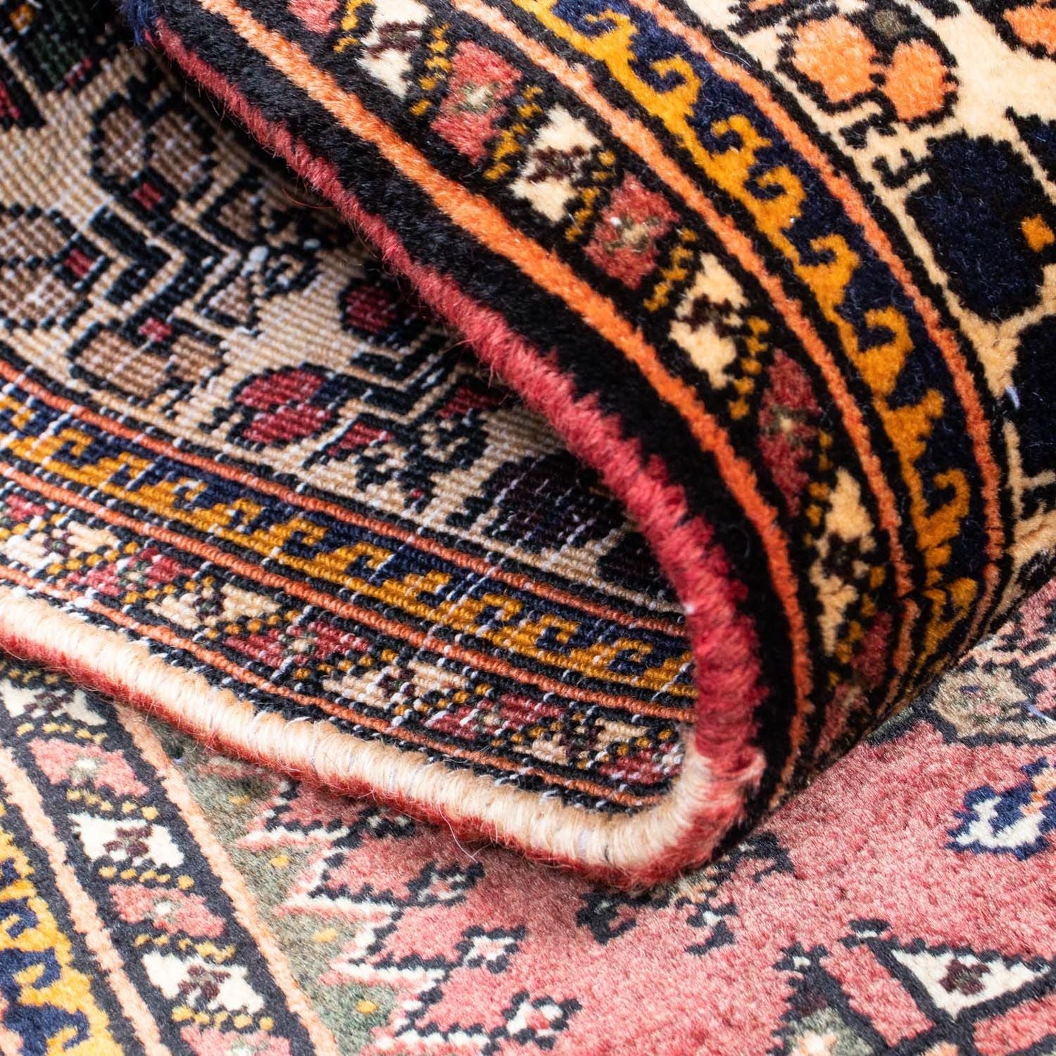 Tapis de couloir Tapis persan - Nomadic - 394 x 93 cm - marron