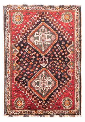 Tapis persan - Nomadic - 157 x 113 cm - bleu foncé